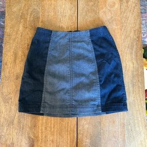 Free people two tone denim skirt